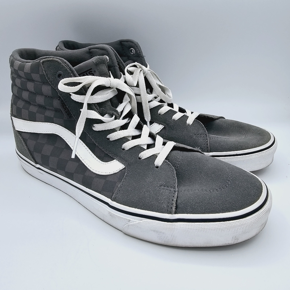 Vans Men's Gray High Top Sneakers 11.5 - Picture 2 of 16